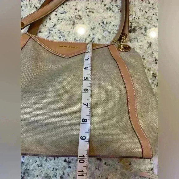 Michael Kors Canvas Leather Tote Shoulder Bag - Picture 10 of 11